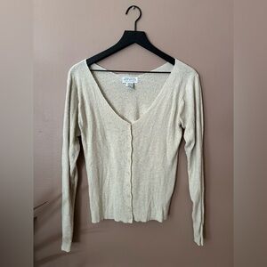 Vintage Express Baby Rib Silk Noil Cardigan